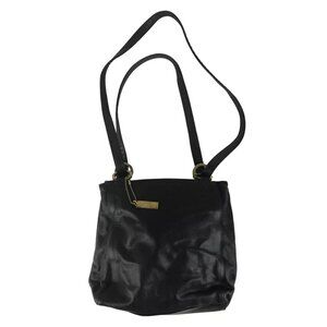Charter Club Shoulder Bag Purse Womens Black Leather Pockets‎ Size Medium